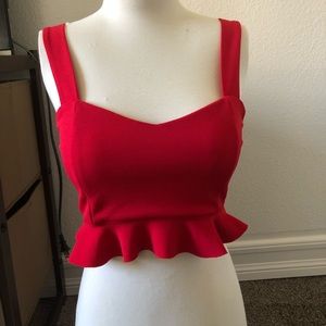 Red crop top Shirt